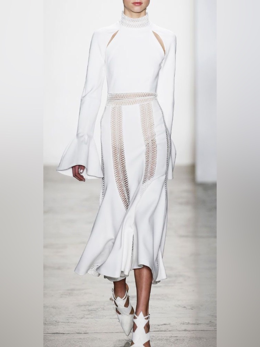 Jonathan Simkhai Long Sleeve Cady Dress - Picture 2 of 4